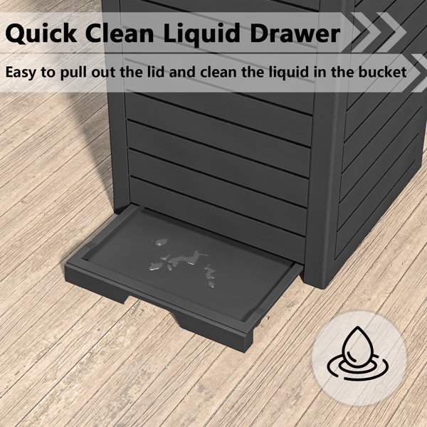 KAMABOKO 31 Gallon Outdoor Manual Lift Trash Concealer Wayfair